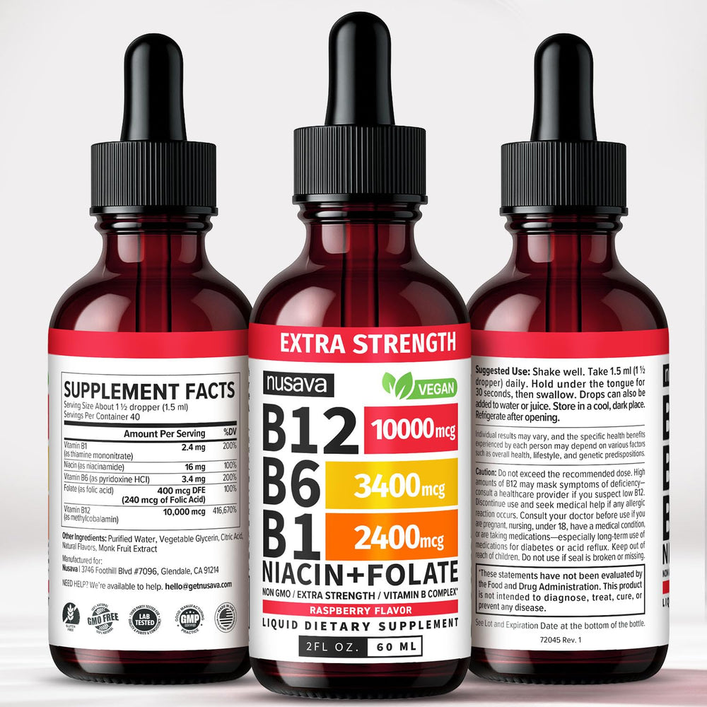 NUSAVA B12 drops two-pack packaging for savings