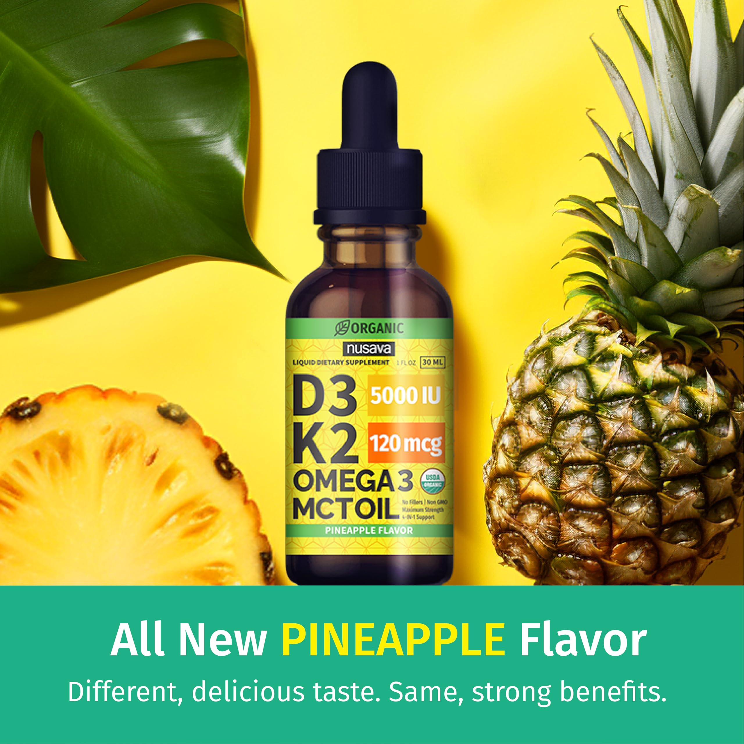NUSAVA D3 K2 drops dropper pour demonstrates easy use and potential fast absorption.