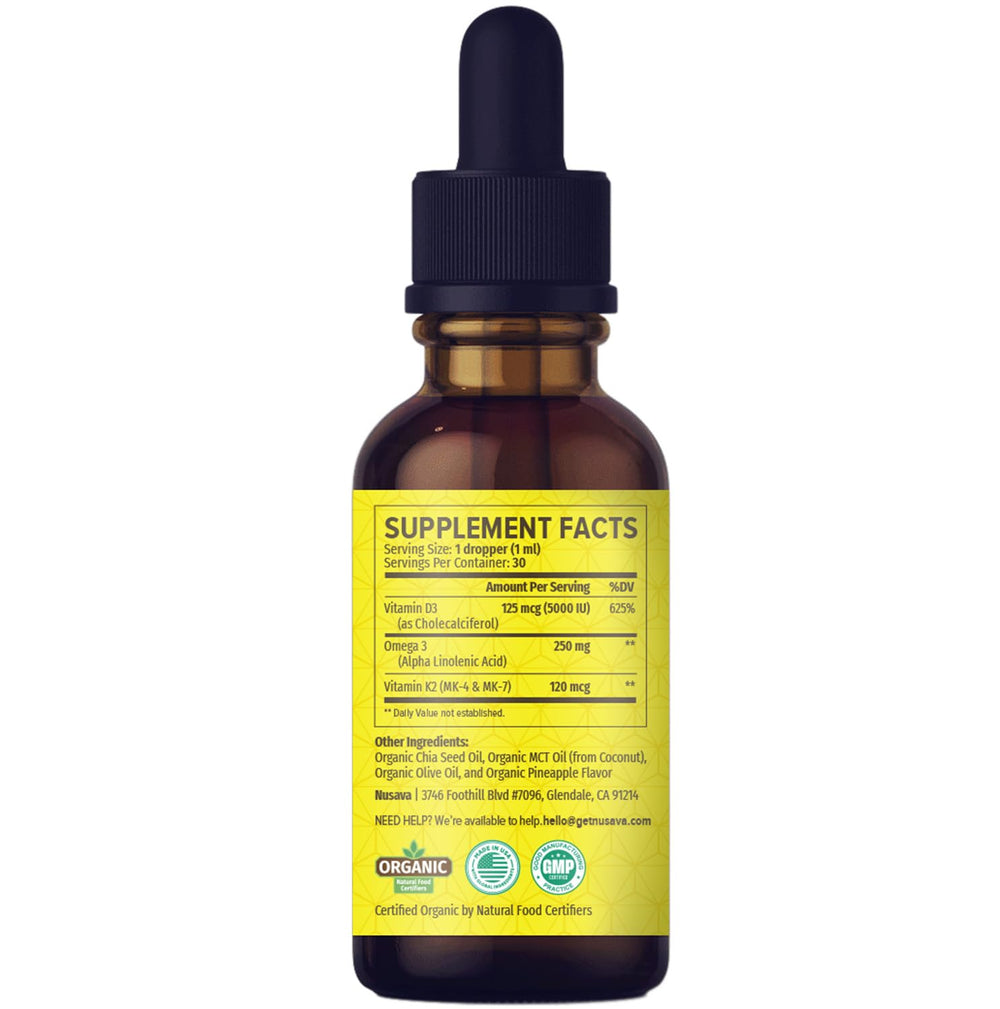 NUSAVA D3 K2 drops two-bottle pack image.