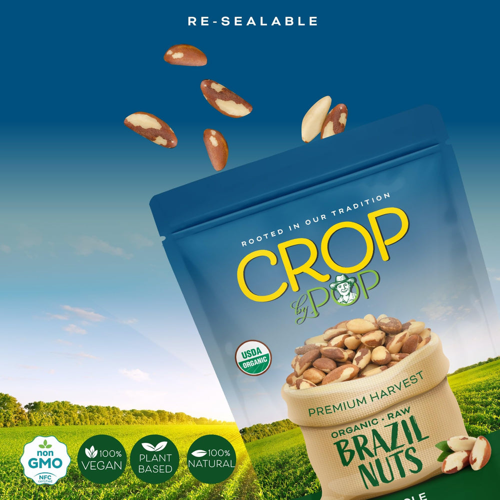 Nut Cravings Crop by Pop nuts in bag closeup highlight premium quality