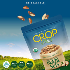 Nut Cravings Crop by Pop nuts in bag closeup highlight premium quality