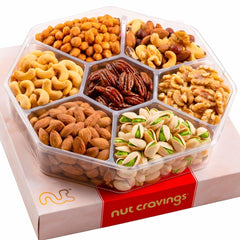 Nut Cravings Easter mixed nuts gift basket showing premium assortment for gifting
