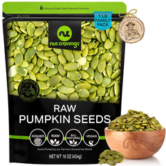 Nut Cravings raw pumpkin seeds pepitas resealable bag ready for trail mix