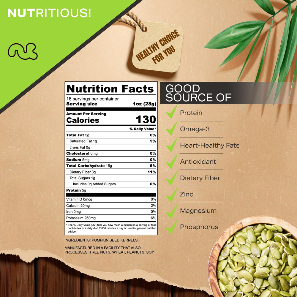 Nut Cravings unsalted pumpkin seeds pepitas ideal for salads and toppings