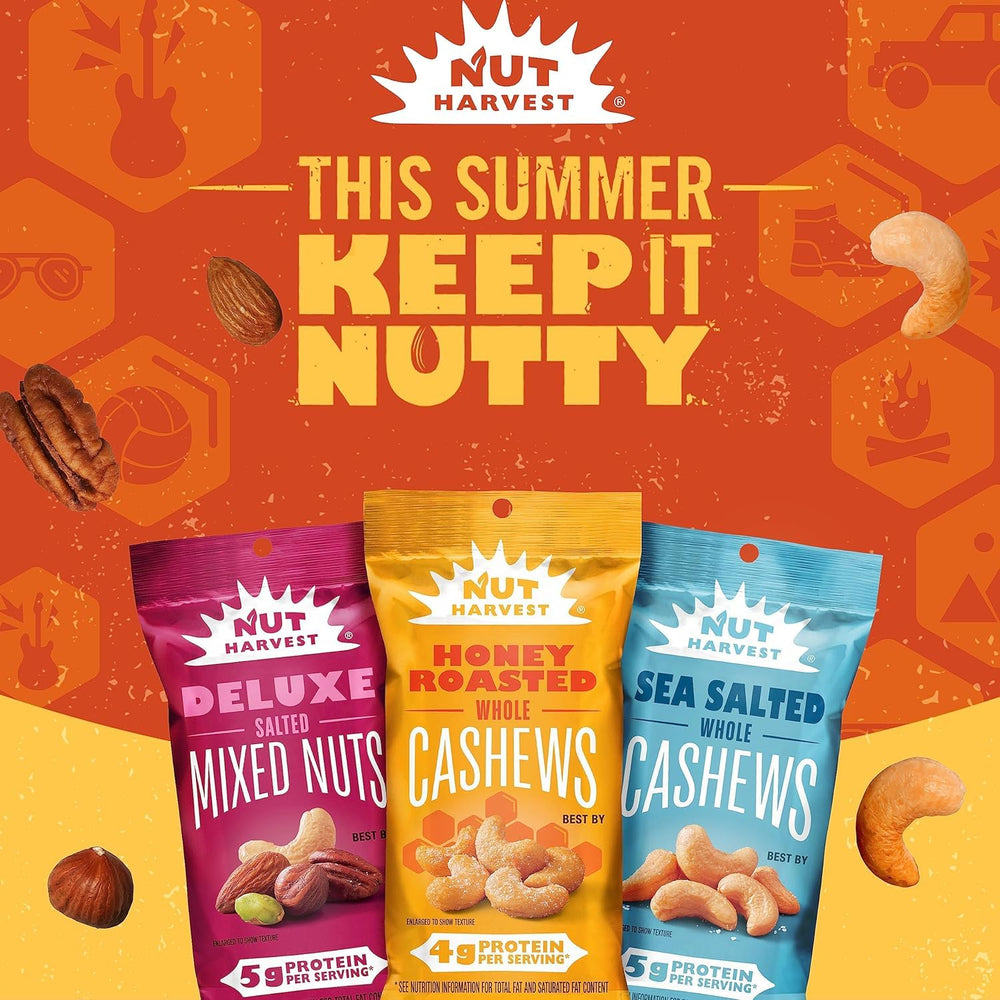Nut Harvest honey roasted peanuts on-the-go in gym bag or purse.