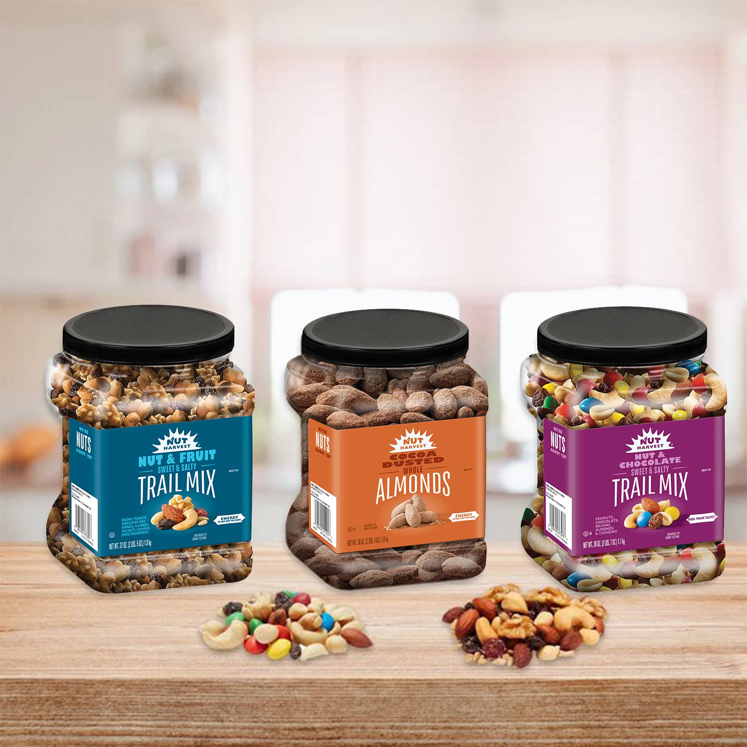 Nut Harvest large jar ideal for sharing at gatherings or offices.
