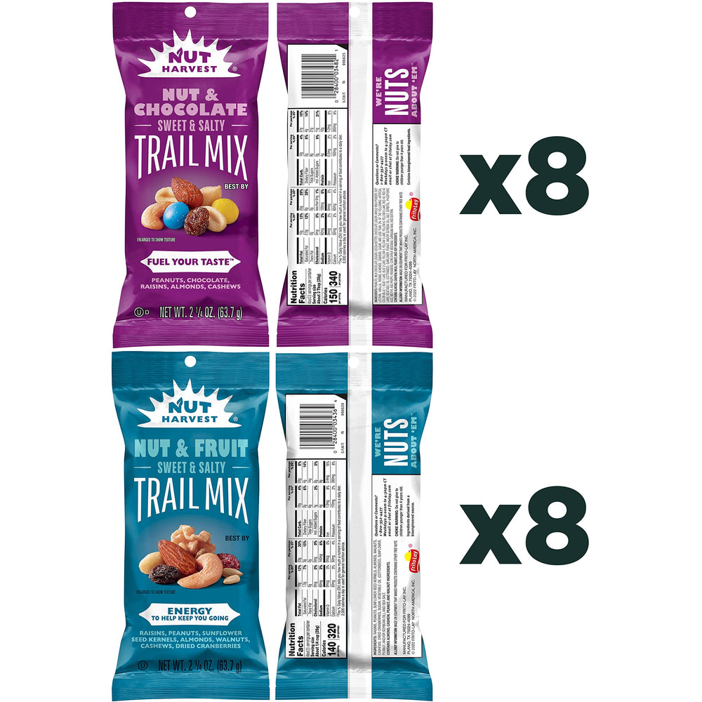 Nut Harvest Trail Mix Variety Pack in backpack during commute