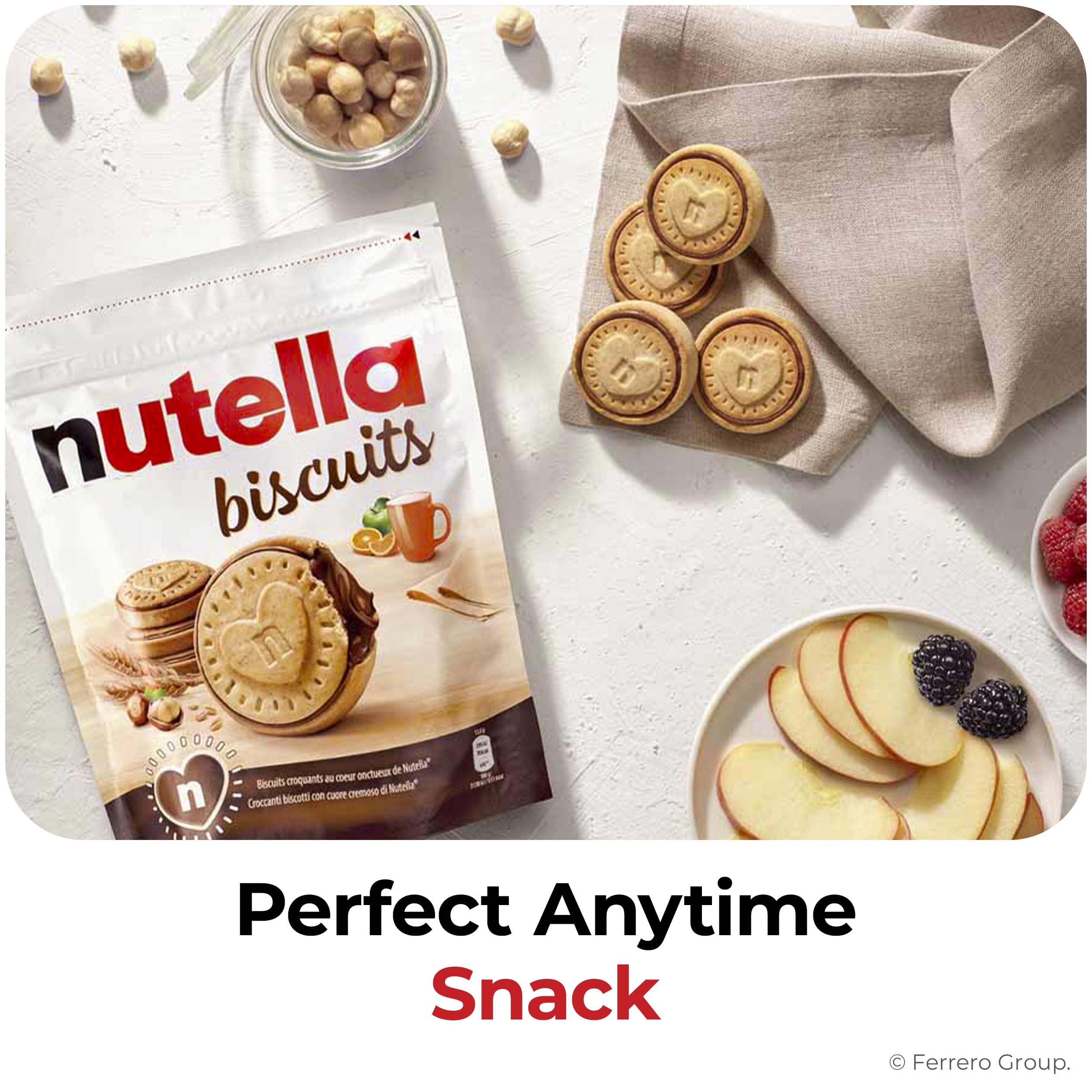 Nutella Biscuits pairing with tea or coffee for a cozy break.