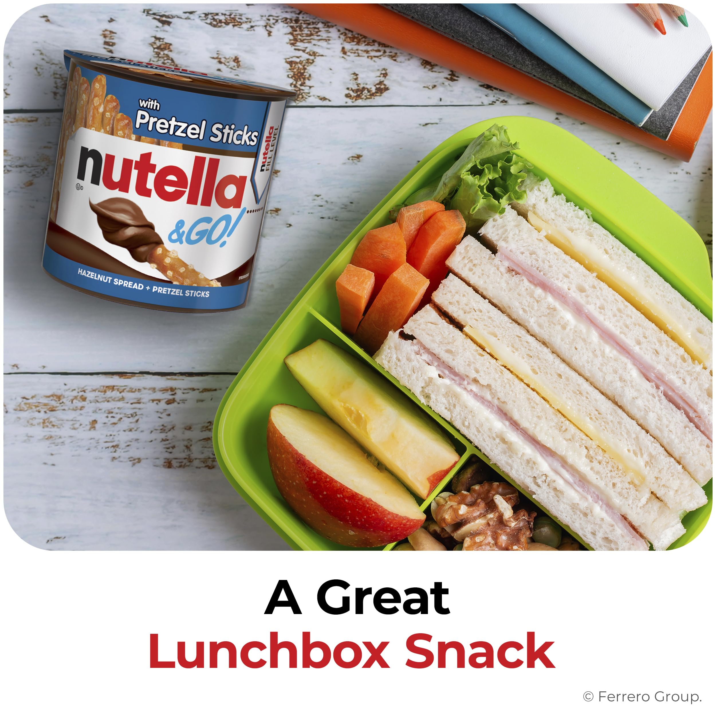 Nutella & GO holiday snack display in festive setting