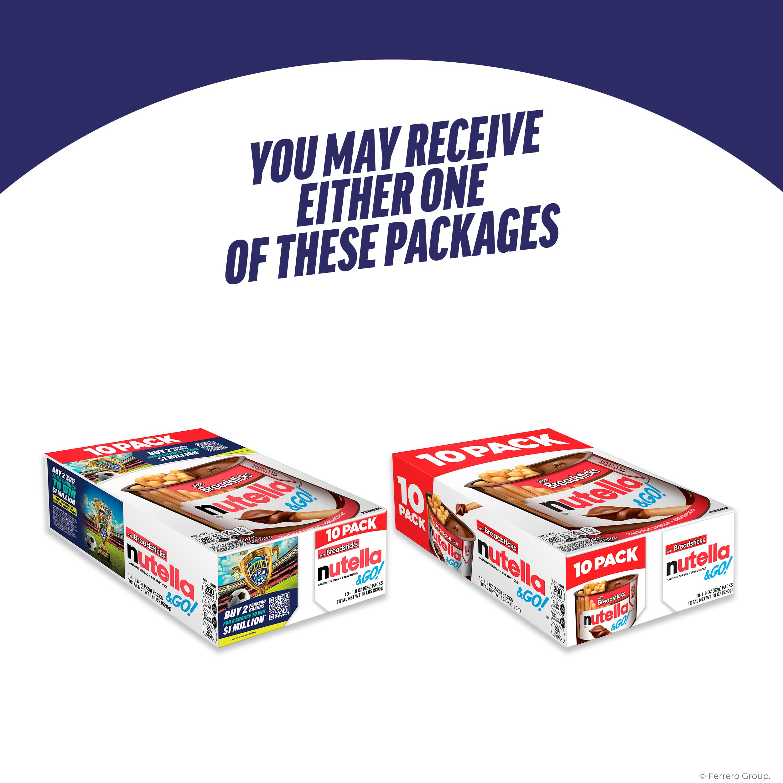 Nutella & GO! lunchbox-friendly snack, convenient and mess-free.