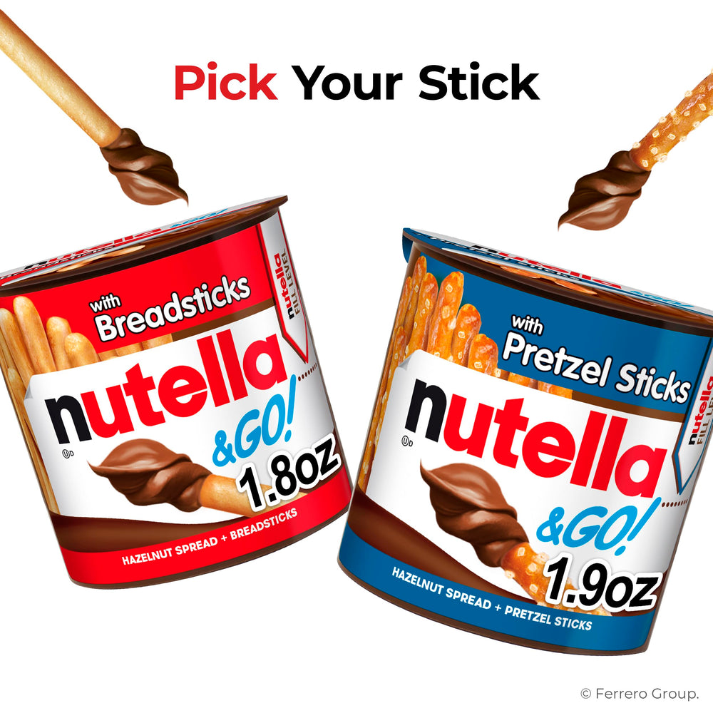 Nutella & GO packaging detail showing dual-compartment cup