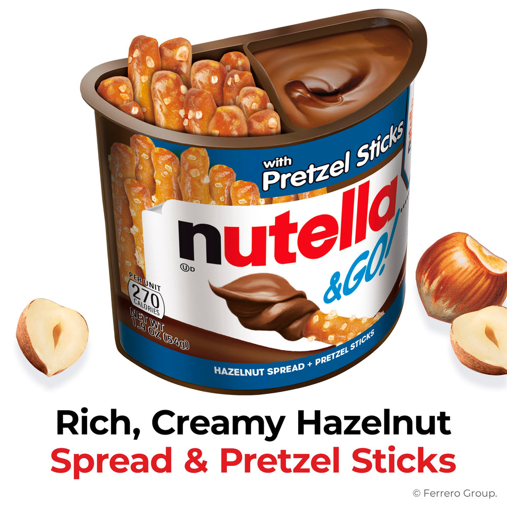Nutella & GO school lunchbox scene with dip and crunch sticks