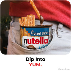 Close-up of Nutella & GO! spread showcasing smooth chocolate hazelnut flavor.