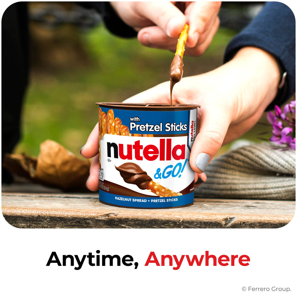 Nutella & GO! jar and dipping sticks ready for sharing