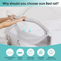 NUTIKAS bed rail adjustable height adapts to mattress thickness