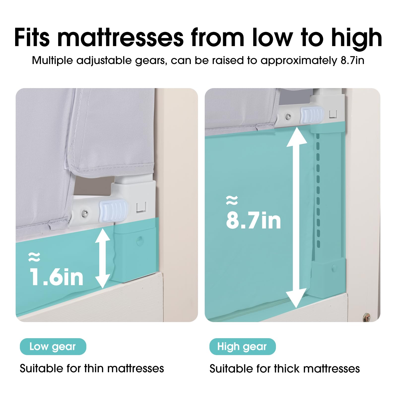 NUTIKAS sturdy, secure design keeps toddlers safely in bed