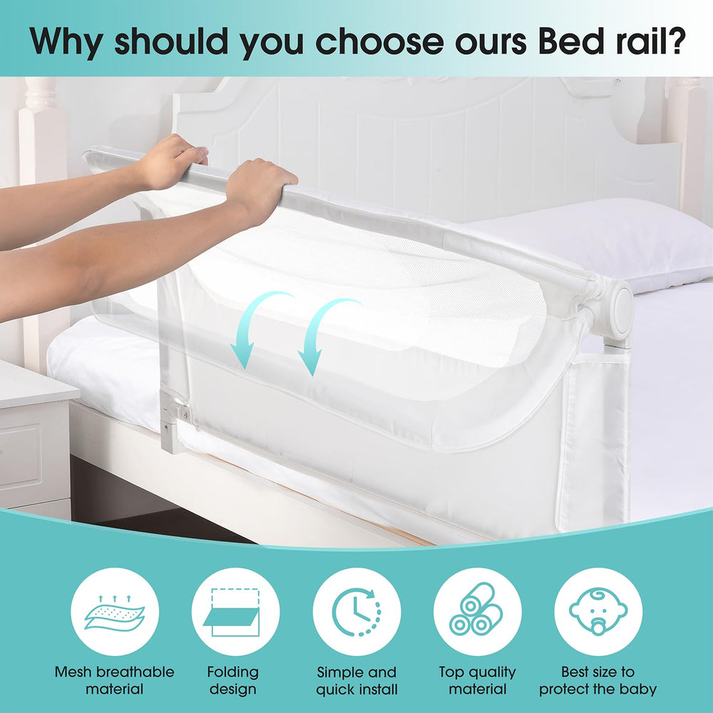 NUTIKAS mesh panel bed rails for breathability and design