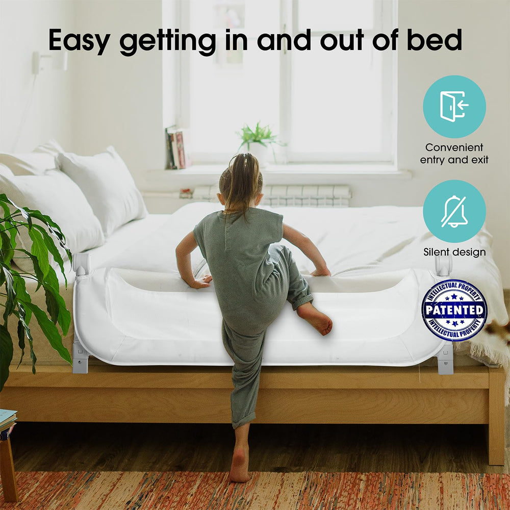 NUTIKAS adjustable-height bed gate fitting various mattress thicknesses