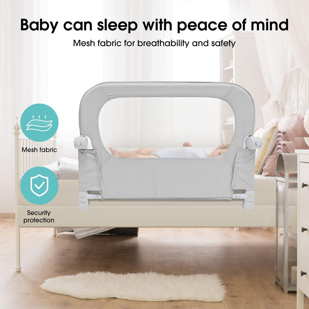 Nutikas quick-install bed rail with simple instructions