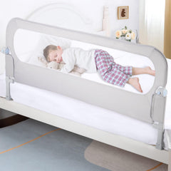 NUTIKAS swing-down bed rail guard for easy toddler access and safety