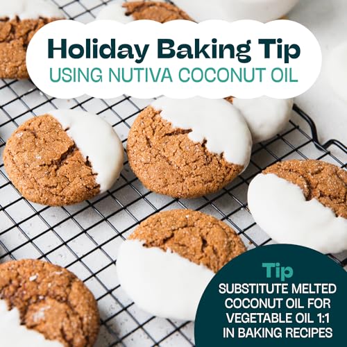 Nutiva butter-flavored coconut oil aroma close-up, showing richness.