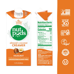 Nutpods Hazelnut Creamer pours into coffee for a silky, dairy-free swirl.