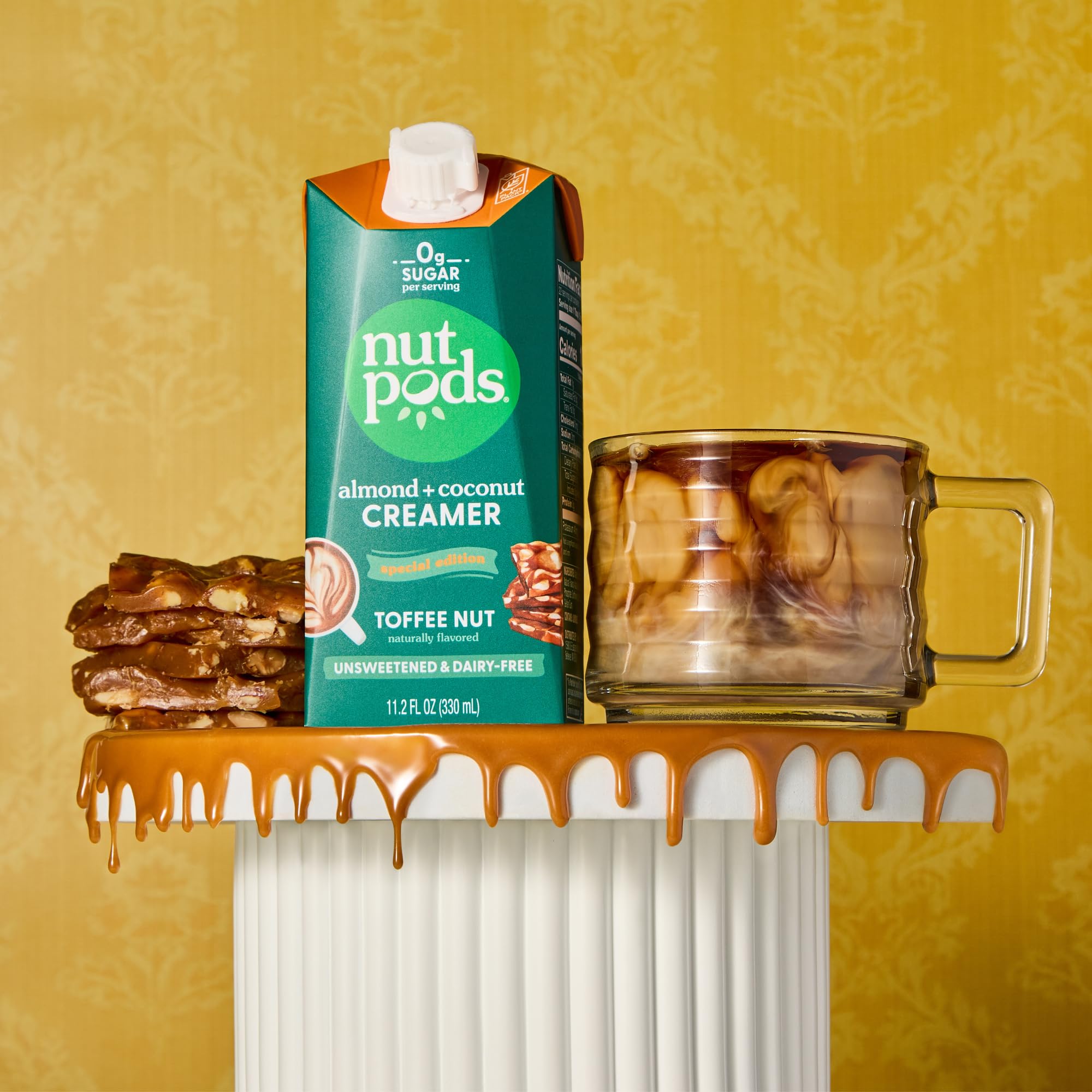 Nutpods Toffee Nut Creamer is dairy-free and keto-friendly for varied diets.