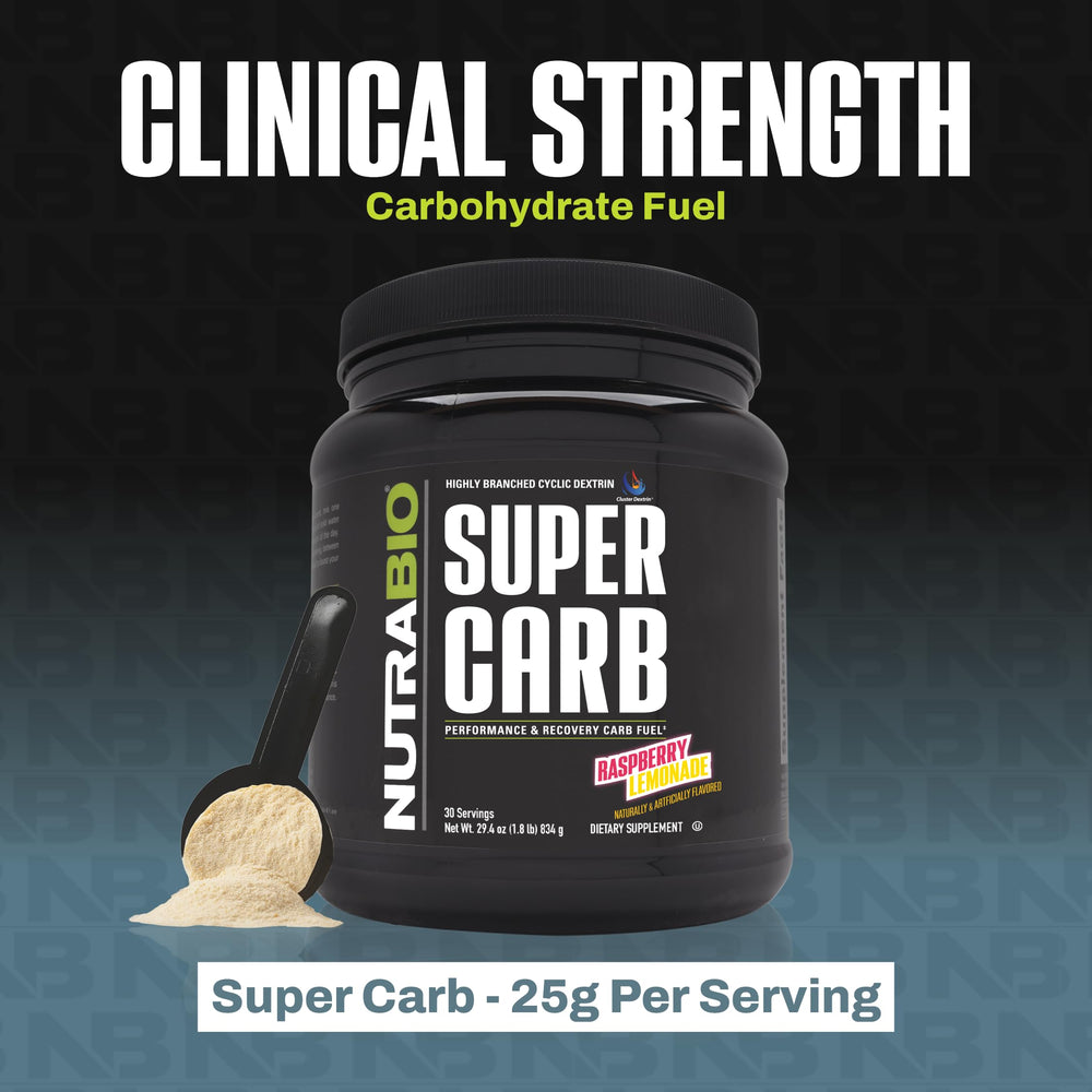 NutraBio Super Carb Raspberry Lemonade taste profile for flavor-driven workouts.