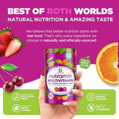 Close-up of Nutramin gummy texture, soft and candy-like