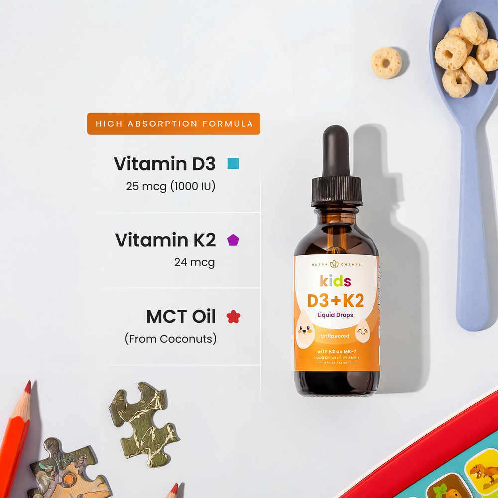 Pour drops into juice for a tasteless, convenient supplement mix