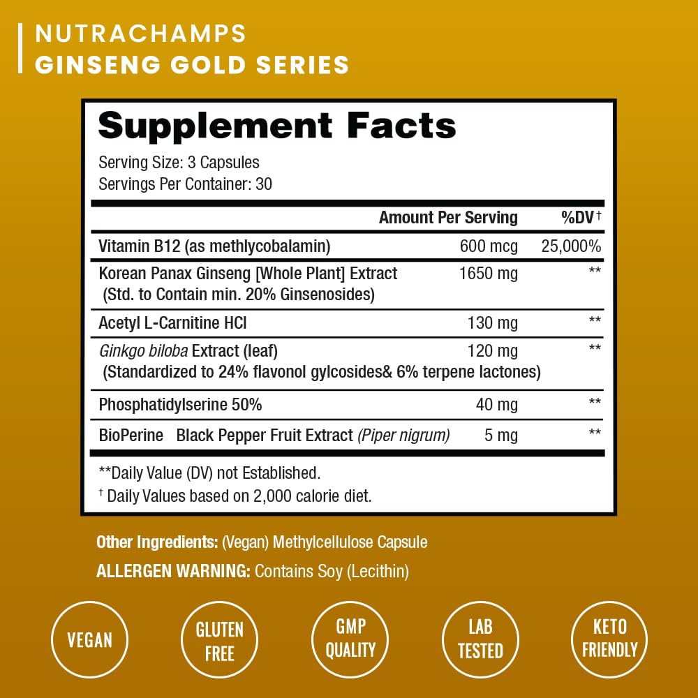 NutraChamps ginseng capsules support vitality and immunity for daily wellness.