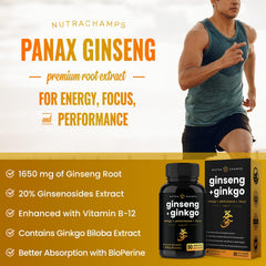 NutraChamps Korean Red Panax Ginseng capsules improve energy and performance for active adults.