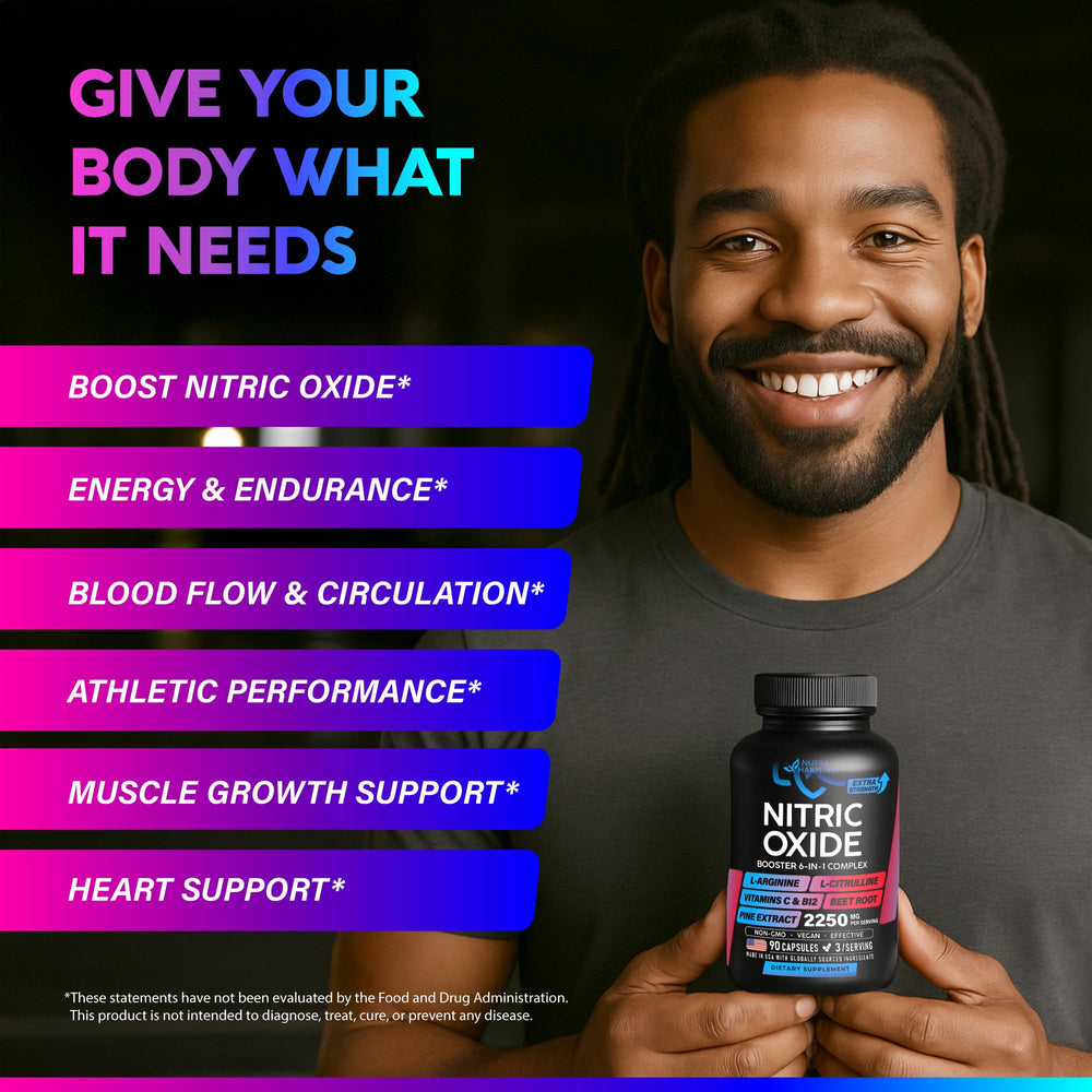 NutraHarmony 6-in-1 formula ingredients highlight L-Arginine for performance