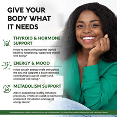 NutraHarmony adaptogen blend bottle highlights stress resilience support.