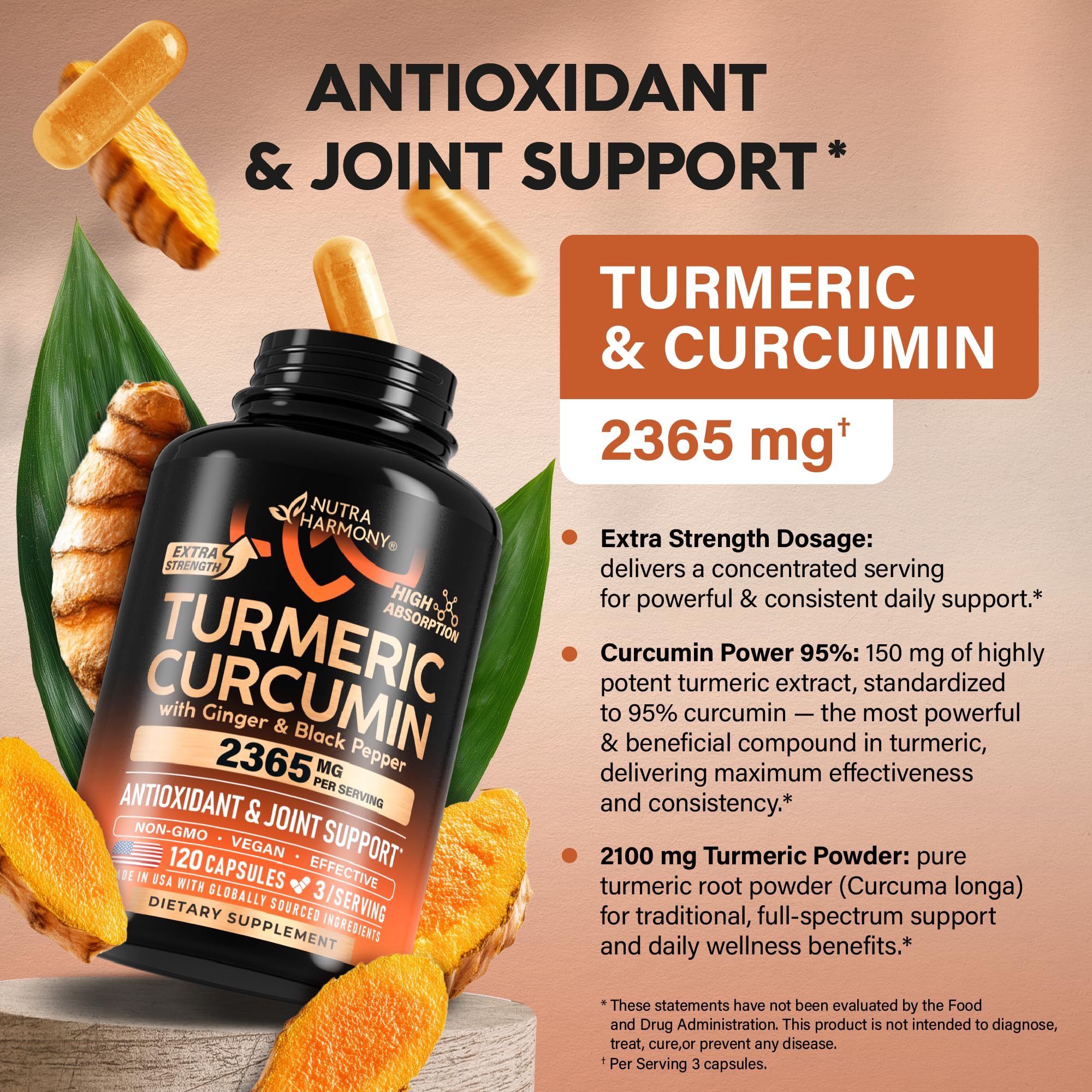 NUTRAHARMONY Antioxidant defense capsule highlighting cellular health benefits.