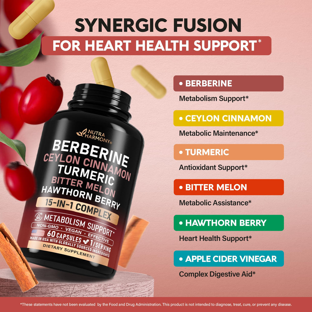 NutraHarmony Apple Cider Vinegar blend bottle aligning digestive balance.