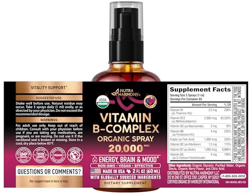 NutraHarmony spray dispensing action shown for quick on-the-go intake.
