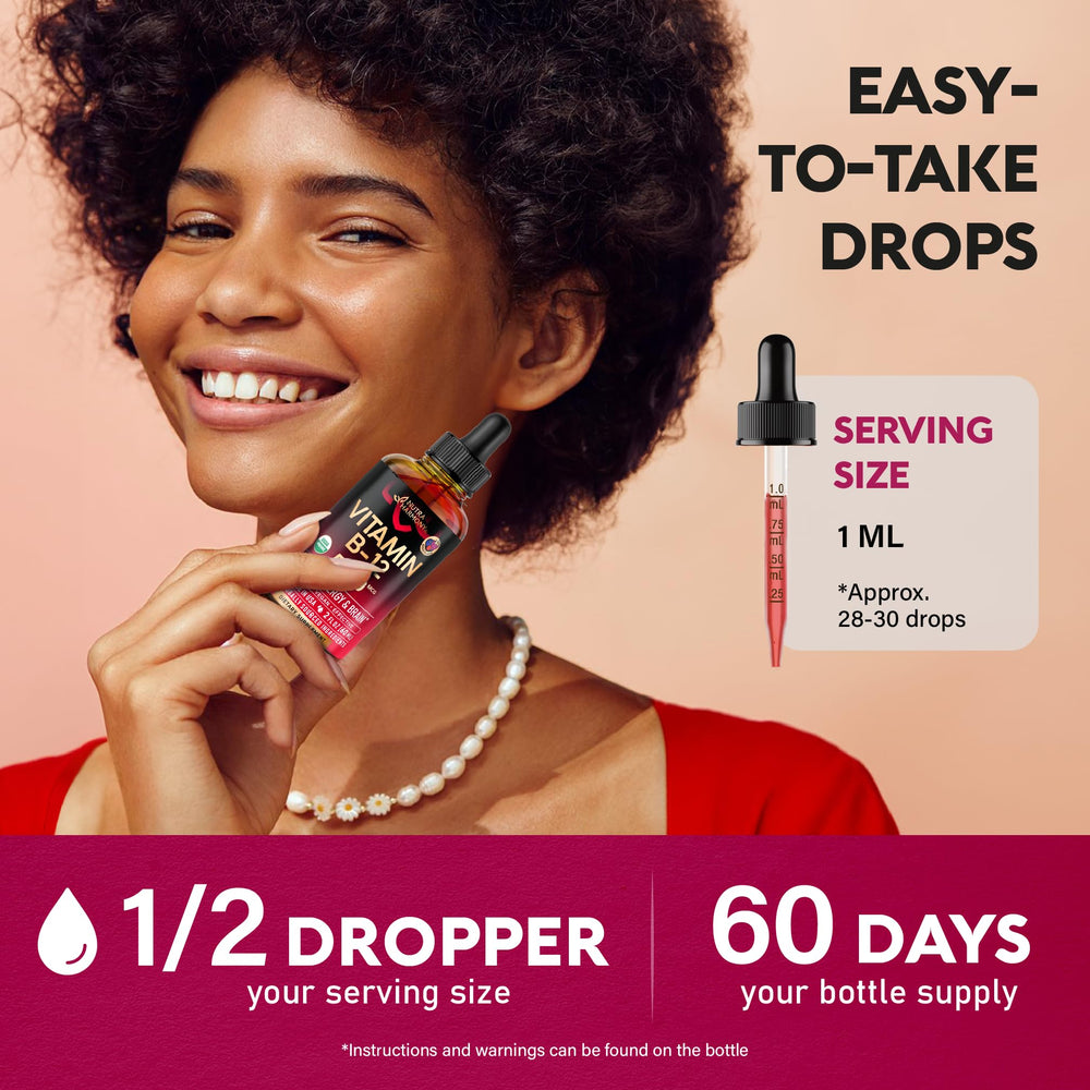NutraHarmony B12 drops on morning counter ready to take