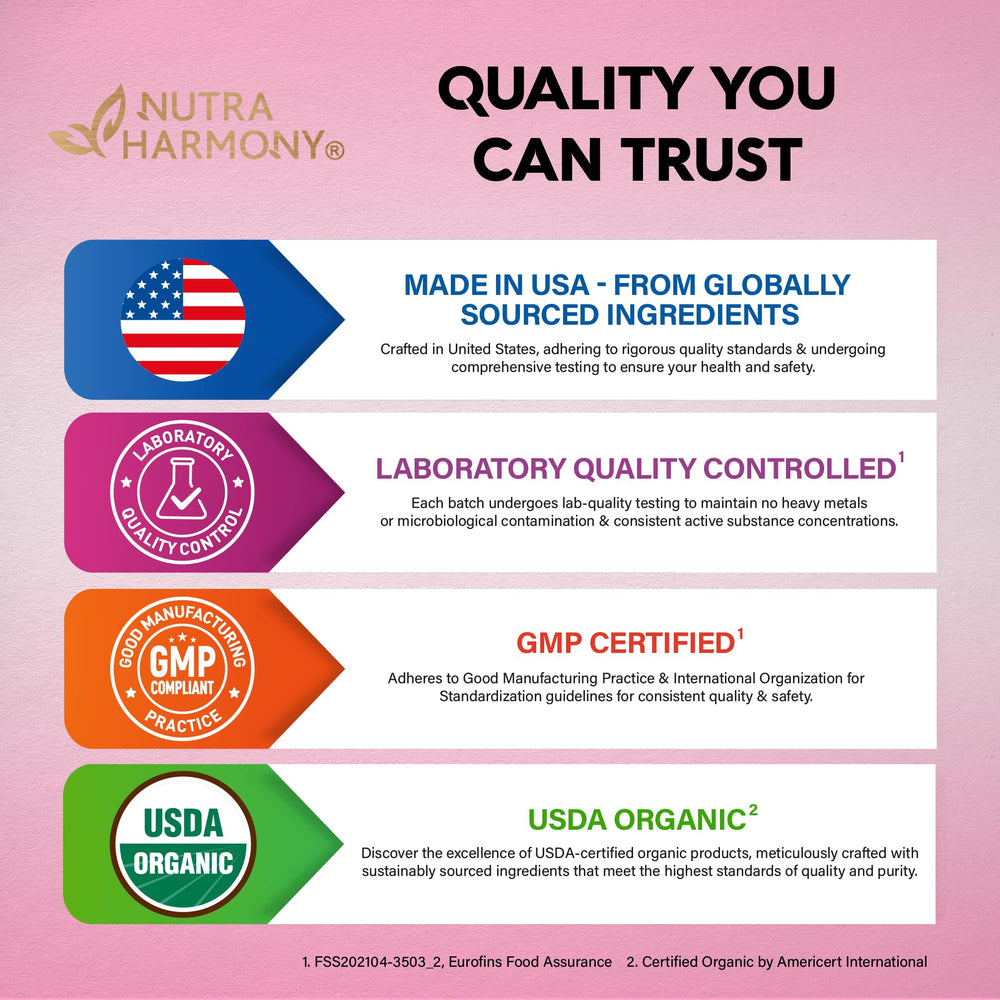 NutraHarmony B12 drops USA-made label signaling quality