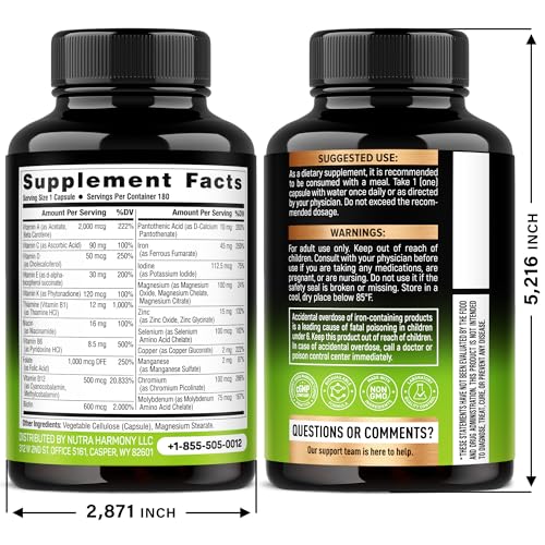 NutraHarmony 45mg iron capsule highlighted for post-bariatric iron support