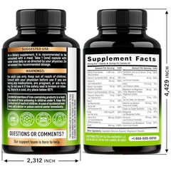 NUTRAHARMONY bariatric multivitamin label back shows ingredient overview