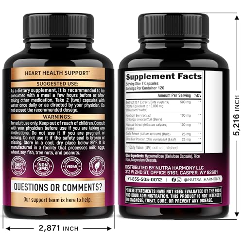NUTRAHARMONY Beet Root capsules closeup highlighting rich color and easy daily dosing.