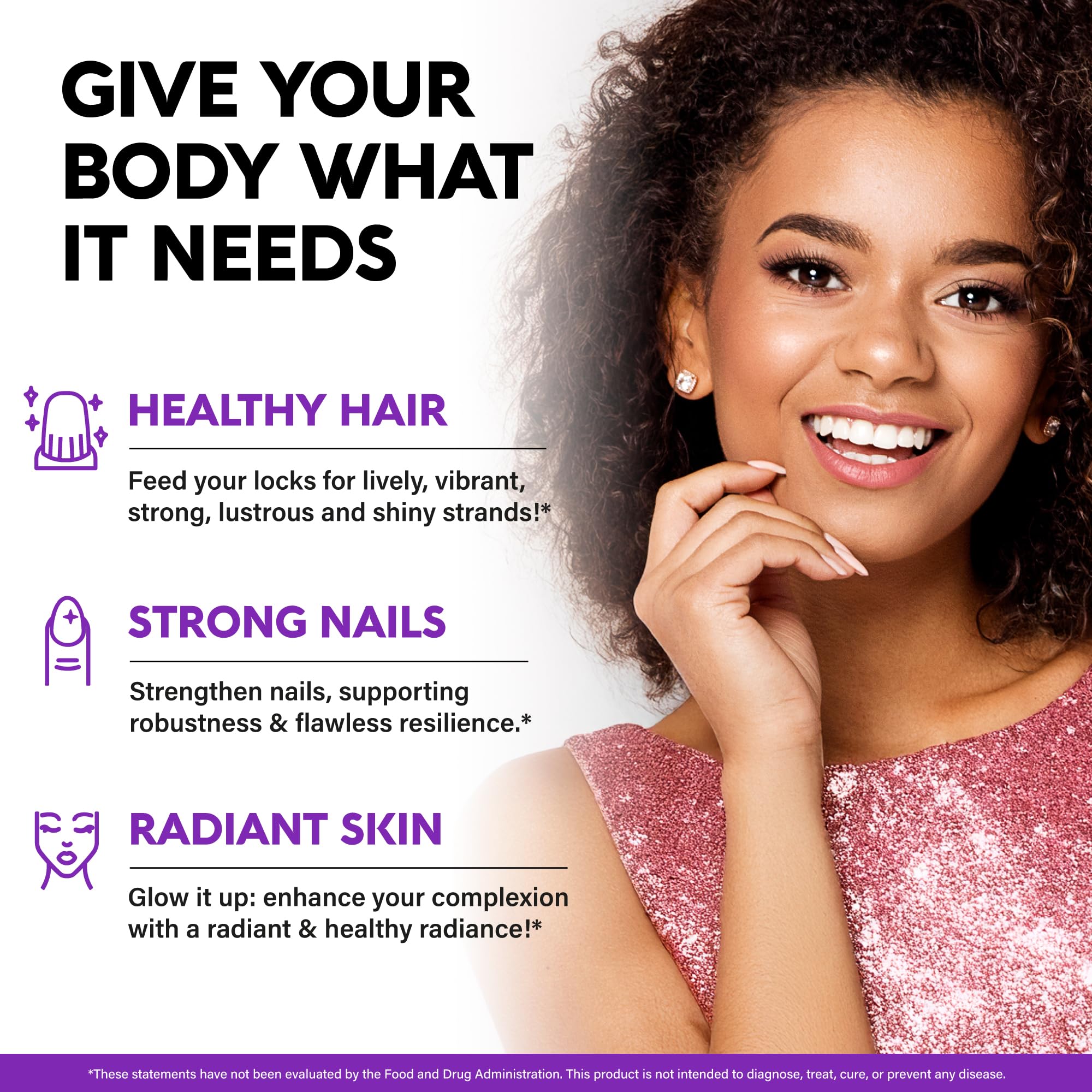 NUTRAHARMONY Biotin Collagen gummies serving as easy daily dose.