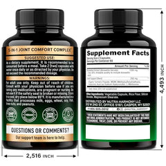 NutraHarmony Boswellia Turmeric capsules showing blend for flexible movement.