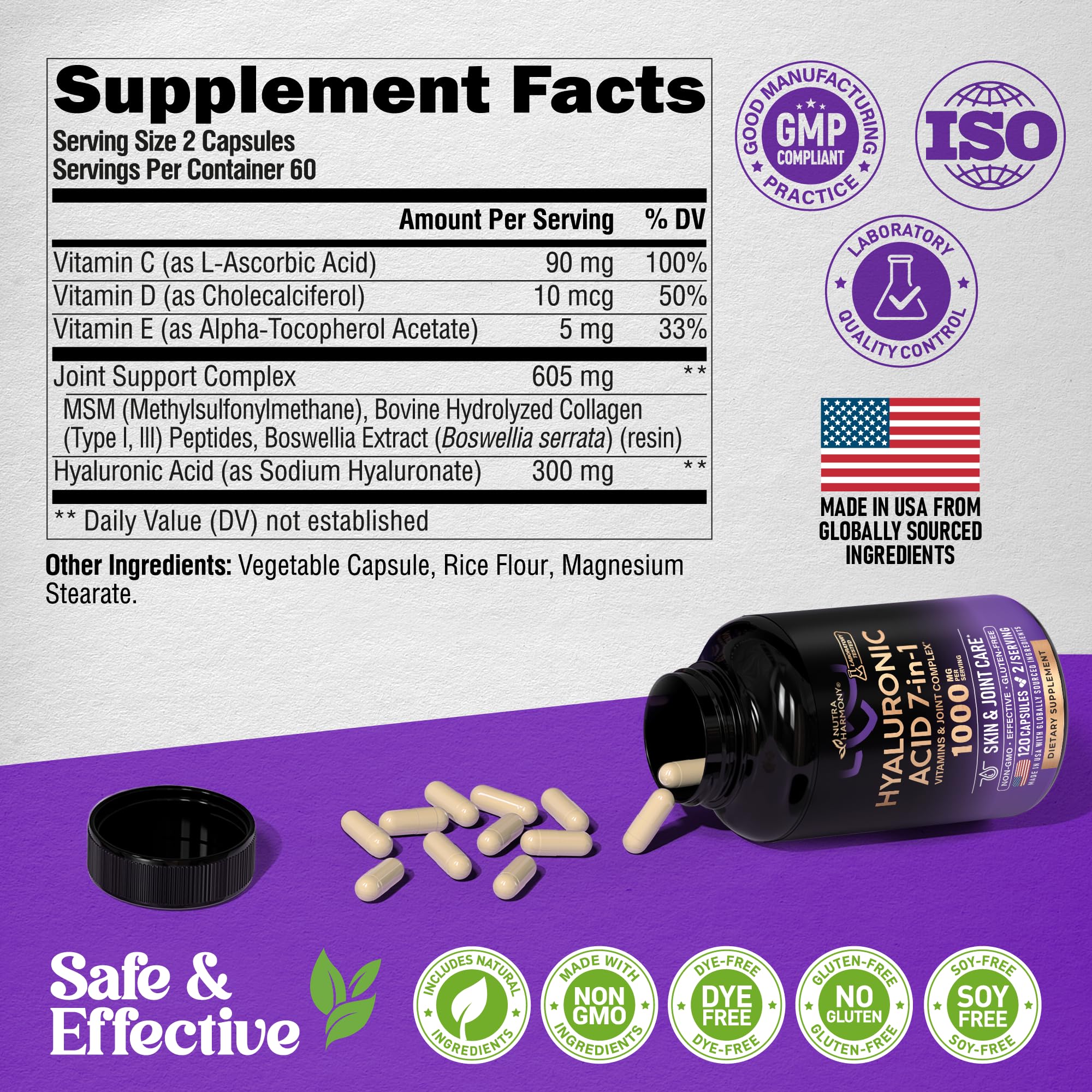 Dispensing cap on NUTRAHARMONY bottle for convenient dosing.