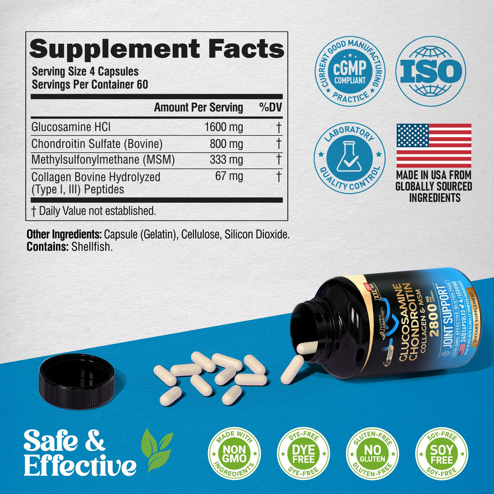 NutraHarmony bottle with measuring spoon for accurate dosing.