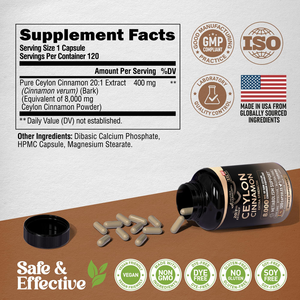 Morning routine with NutraHarmony capsules ready for daily use.