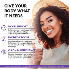 NUTRAHARMONY eye health capsules highlighting retina and lens support.