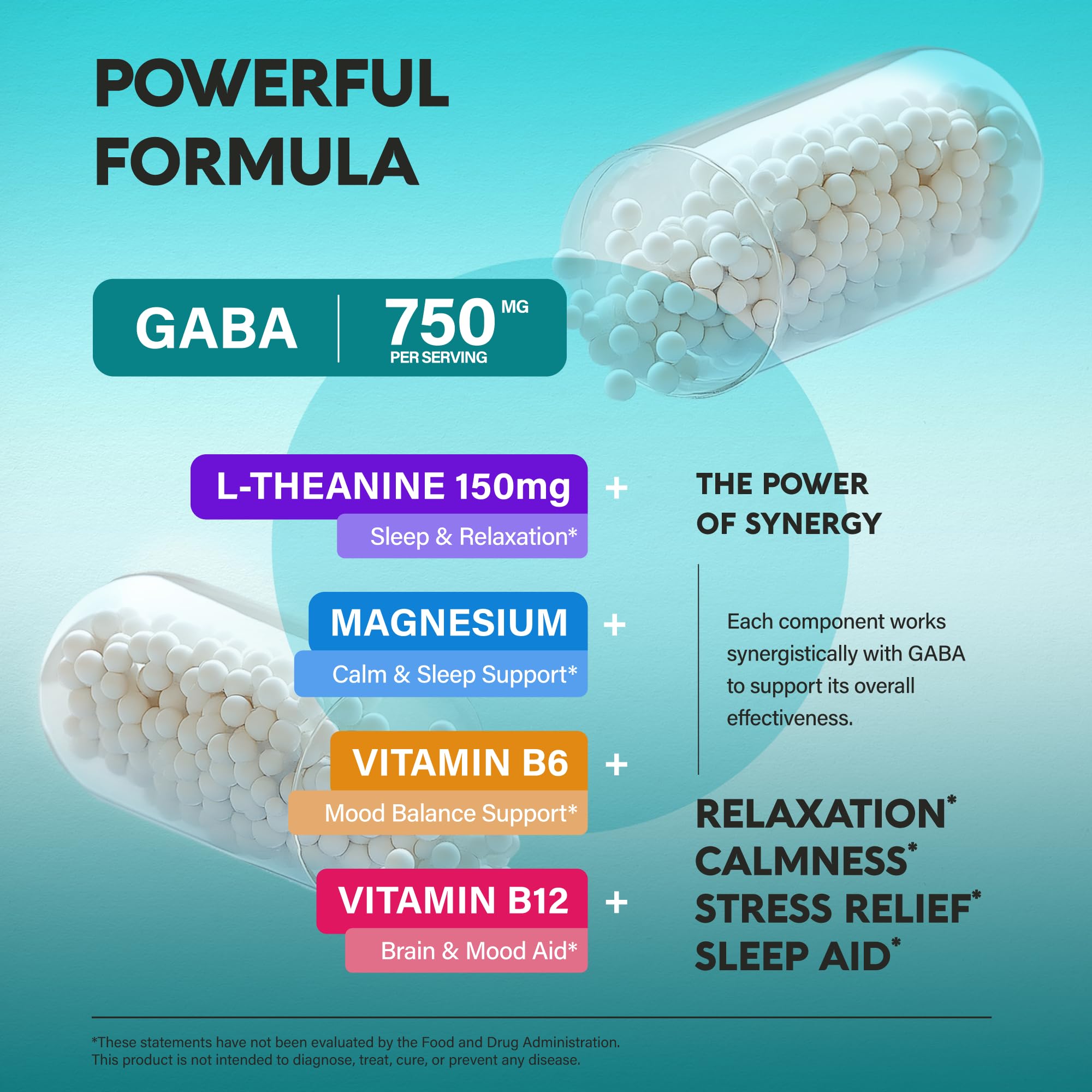 NUTRAHARMONY GABA L-Theanine bottle pour captures convenient supplementation moments.