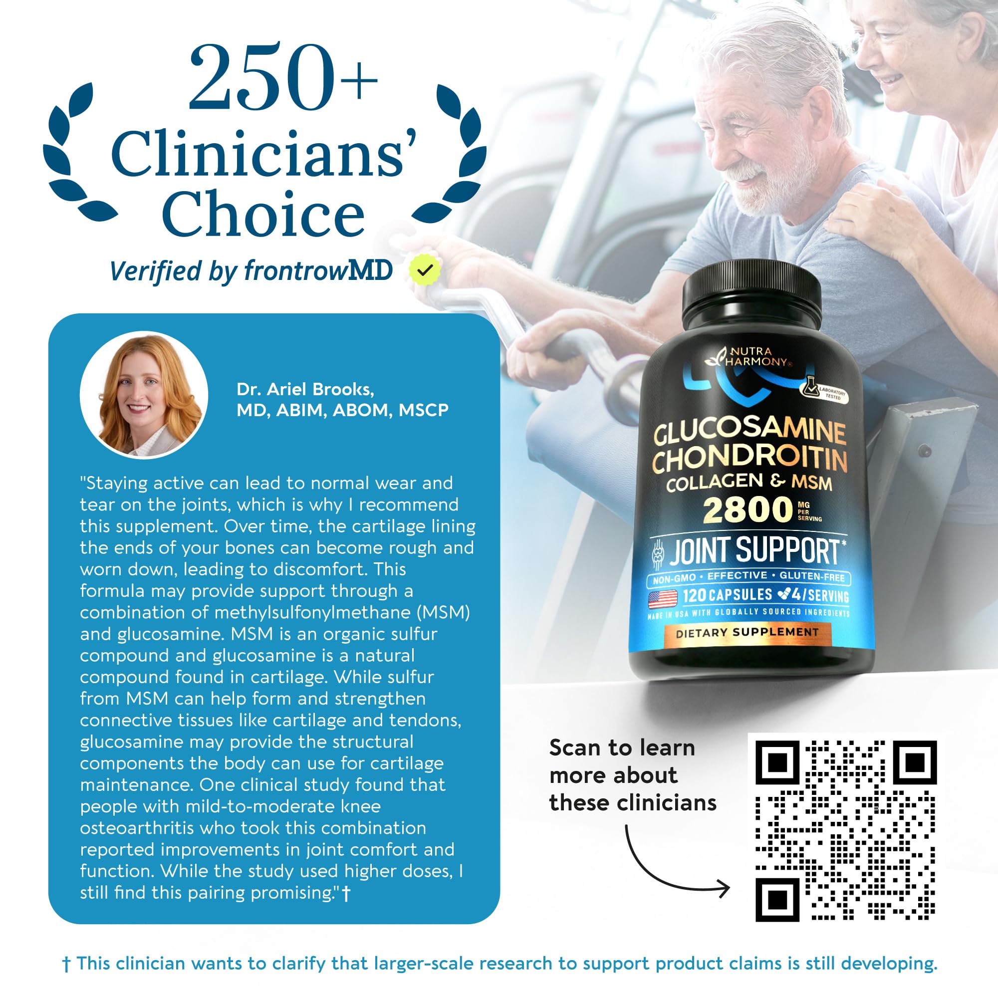 NutraHarmony label detail shows USA-made quality and safety commitments.